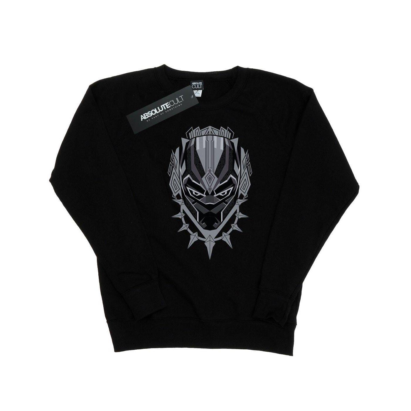 Image of Black Panther Head Sweatshirt Damen Schwarz L