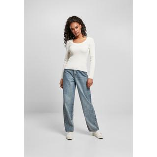 URBAN CLASSICS Damen Wide Neckline Pullover  