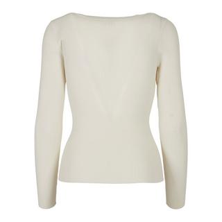 URBAN CLASSICS Damen Wide Neckline Pullover  