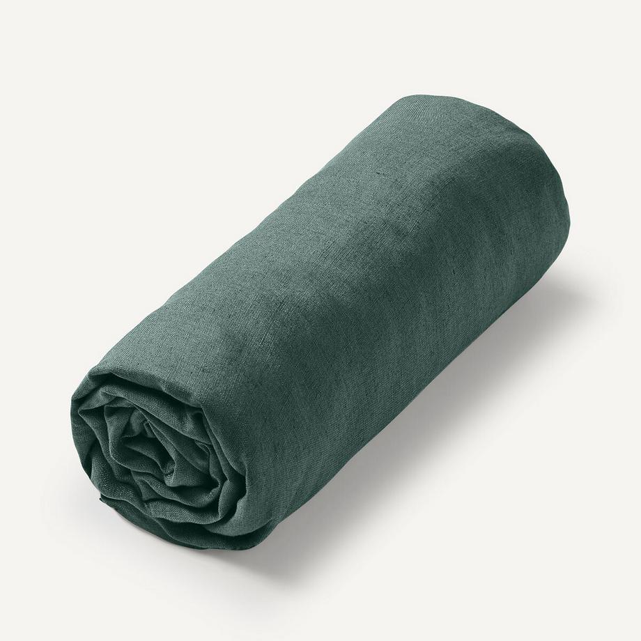 Drap-housse lin lavé
