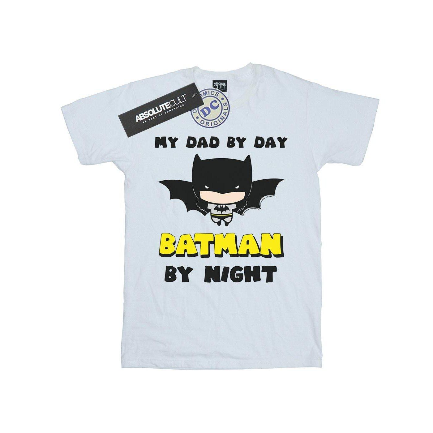 Image of Batman Dad By Day Tshirt Mädchen Weiss 128