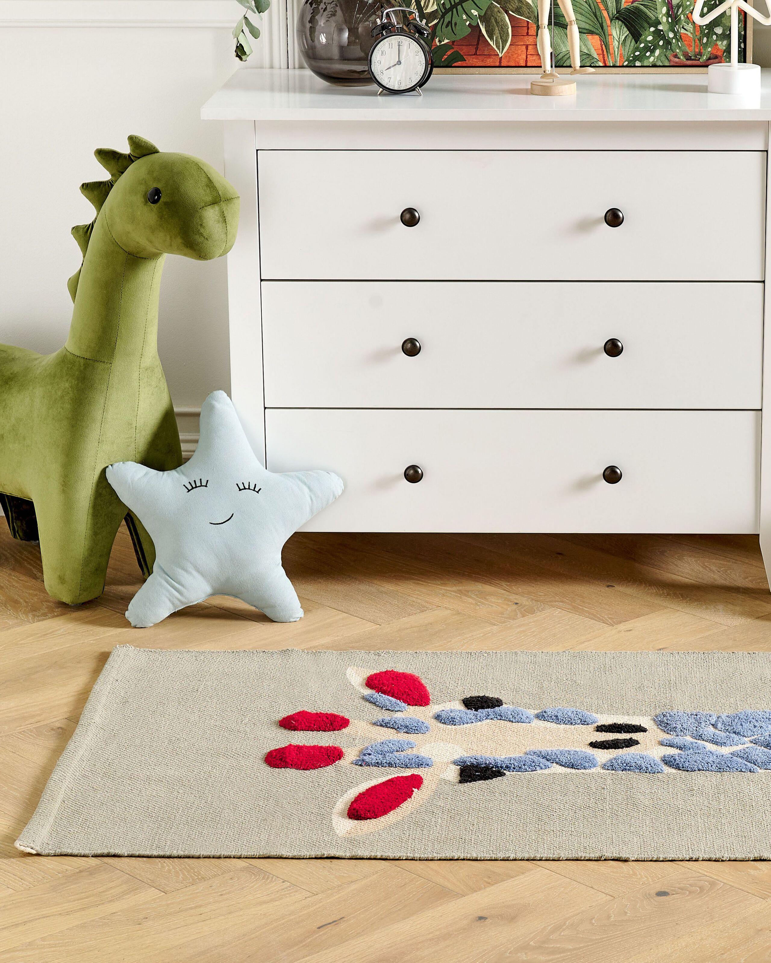 Beliani Tapis enfant en Coton Boho SAKUBO  