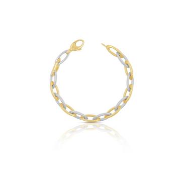 Bracelet Fantasie Bicolor Gelbgold-/Weissgold 750, 7.3mm, 19cm