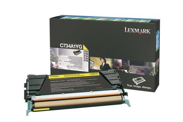 Image of LEXMARK Toner-Modul return yellow C734A1YG C734 6000 Seiten