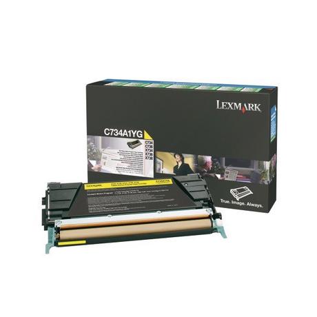 Lexmark  LEXMARK Toner-Modul return yellow C734A1YG C734 6000 Seiten 