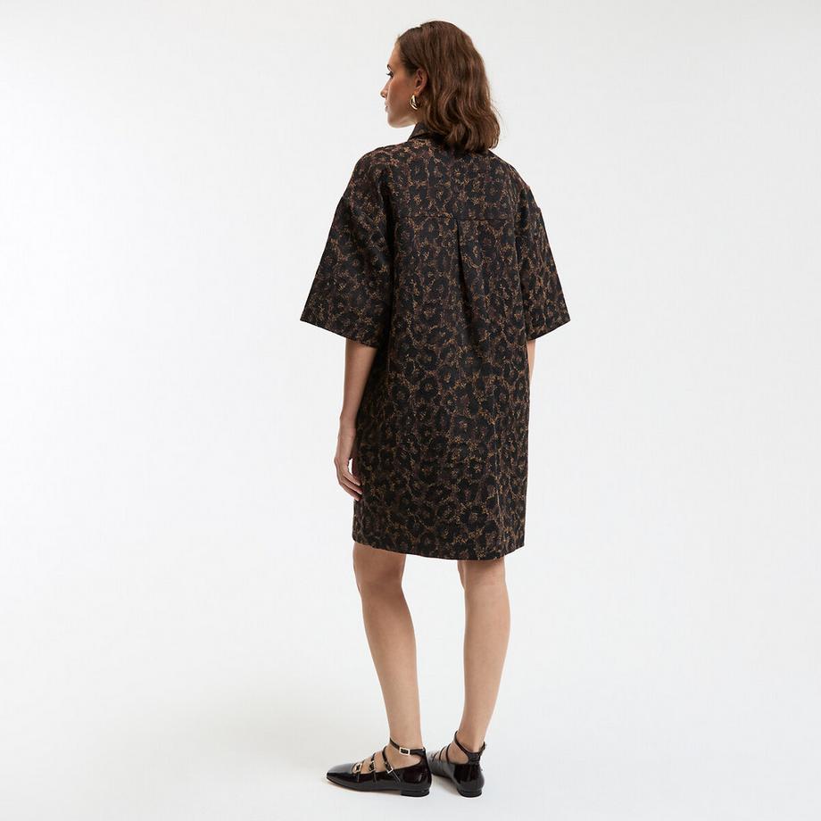 La Redoute Collections Kurzarm Oversized Hemdblusenkleid  