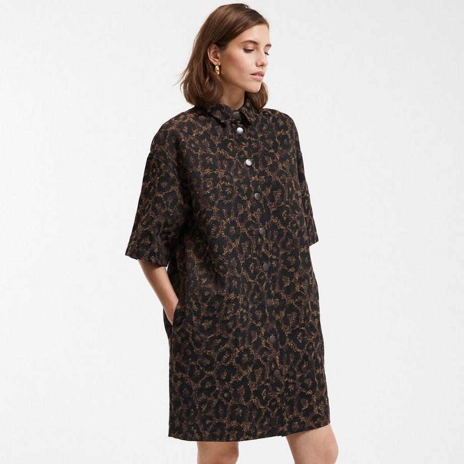 La Redoute Collections Kurzarm Oversized Hemdblusenkleid  