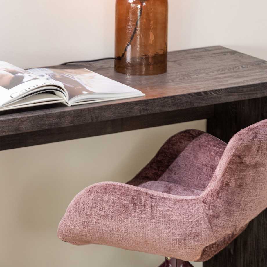 mutoni Sedia da pranzo Eliva in velluto testurizzato viola (set di 2)  