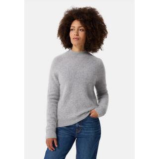 CASH-MERE.CH  Brushed Kaschmir Pullover mit kurzem Stehkragen 