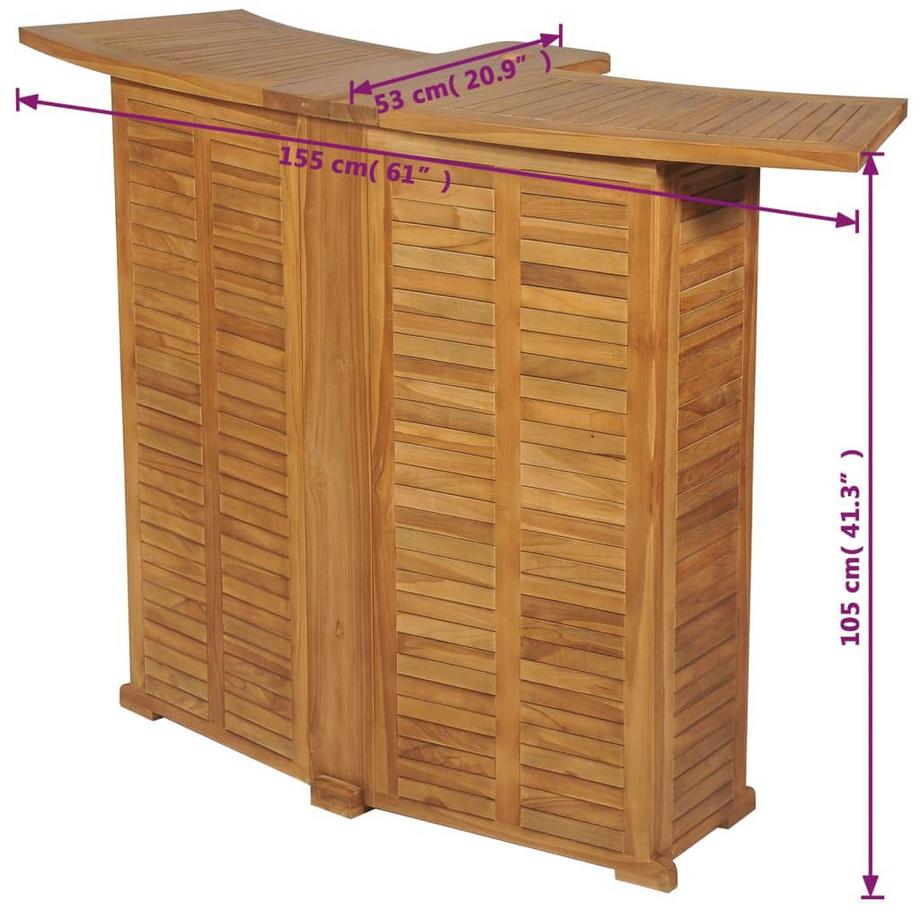 VidaXL Bartisch teak  