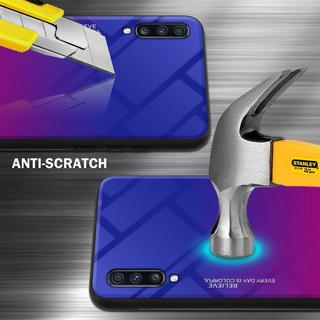 Cadorabo  Housse compatible avec Samsung Galaxy A70 / A70s - Coque de protection bicolore en silicone TPU et dos en verre trempé 