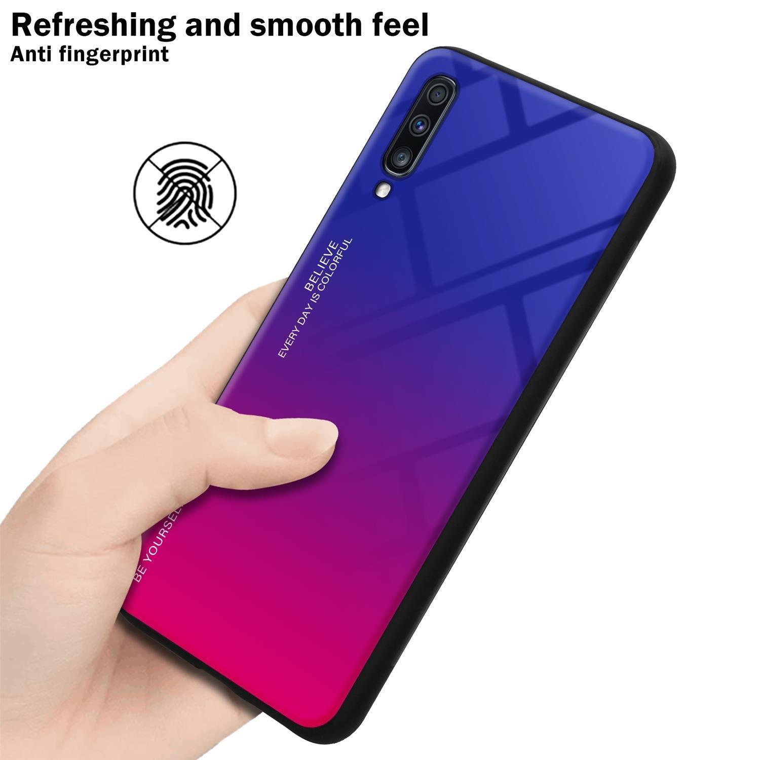 Cadorabo  Housse compatible avec Samsung Galaxy A70 / A70s - Coque de protection bicolore en silicone TPU et dos en verre trempé 