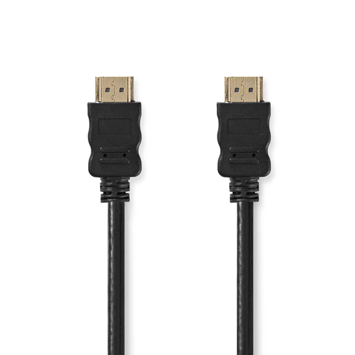 Image of High Speed HDMI ™ Kabel med Ethernet | HDMI™ Kontakt | HDMI™ Kontakt | 4K@30Hz | ARC | 10.2 Gbps | 7.50 m | Rund | PVC | Svart | Label
