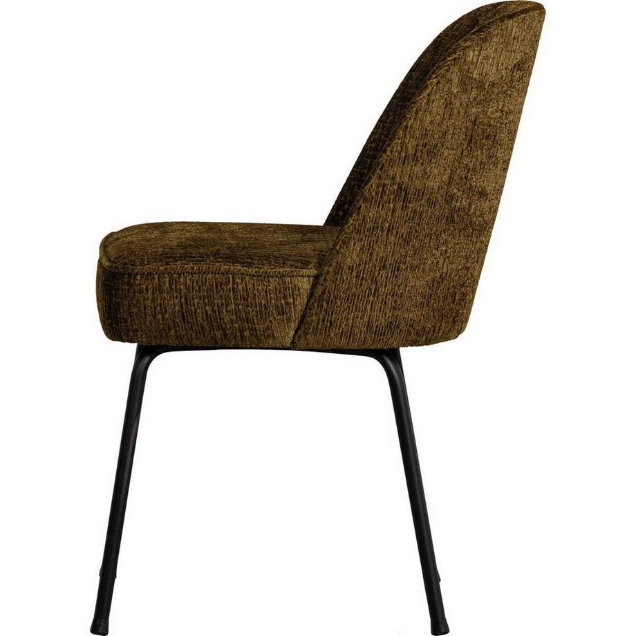 mutoni Chaise de salle à manger Vogue velours structuré brass  