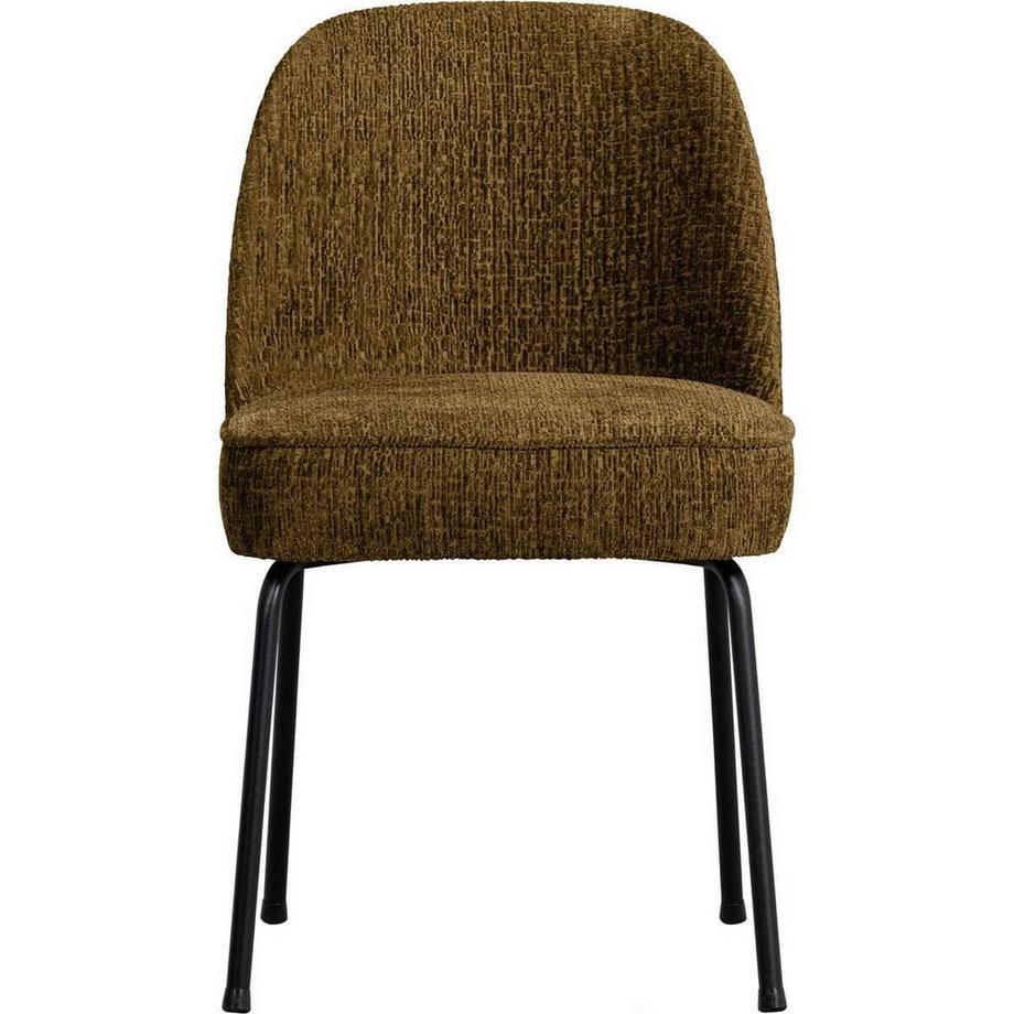 mutoni Chaise de salle à manger Vogue velours structuré brass  