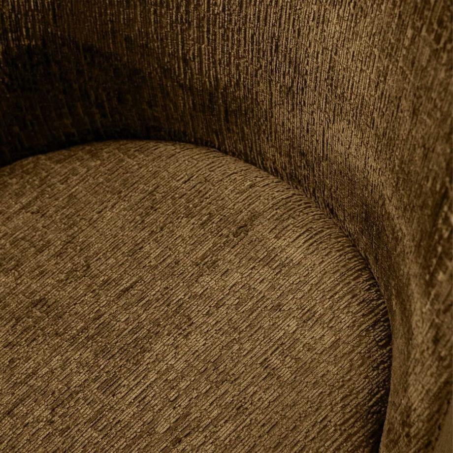 mutoni Chaise de salle à manger Vogue velours structuré brass  