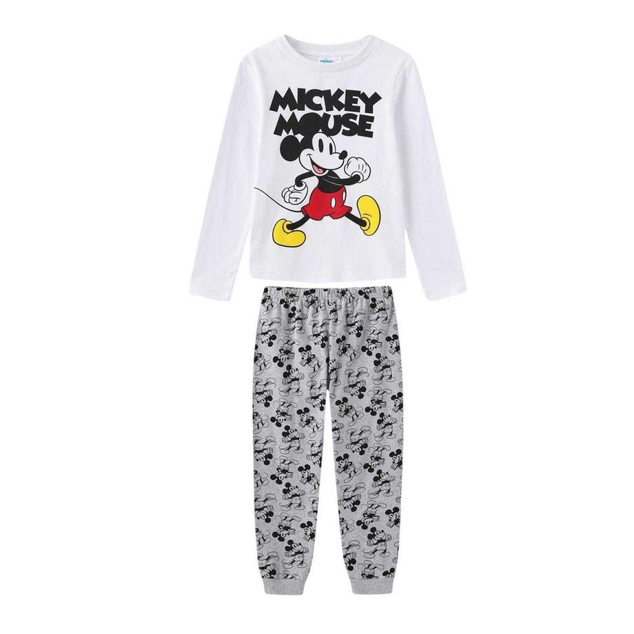 Set Pigiama Vestibilità Aderente Topolino Cotone Spazzolato