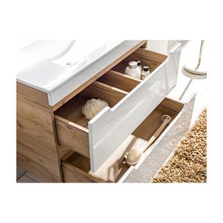 Vente-unique Mobile sotto lavabo sospeso 80 cm Naturale e Bianco - ARUBA  