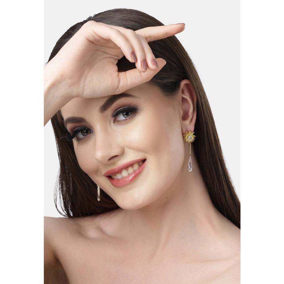 AVANT-GARDE PARIS  Diva Kollektion Sonnenblumen-Tropfenohrringe 