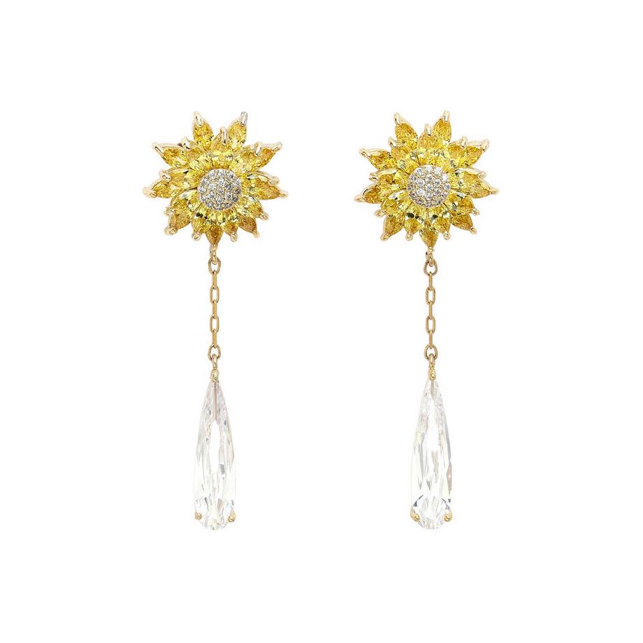 Diva Kollektion Sonnenblumen-Tropfenohrringe