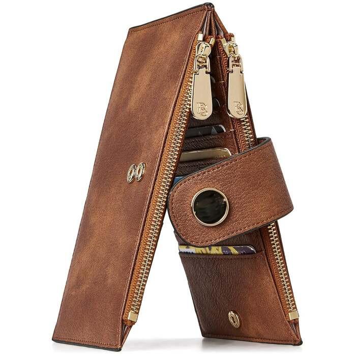 Only-bags.store RFID Schutz Slim Brieftasche mit 16 Kartenfächern  