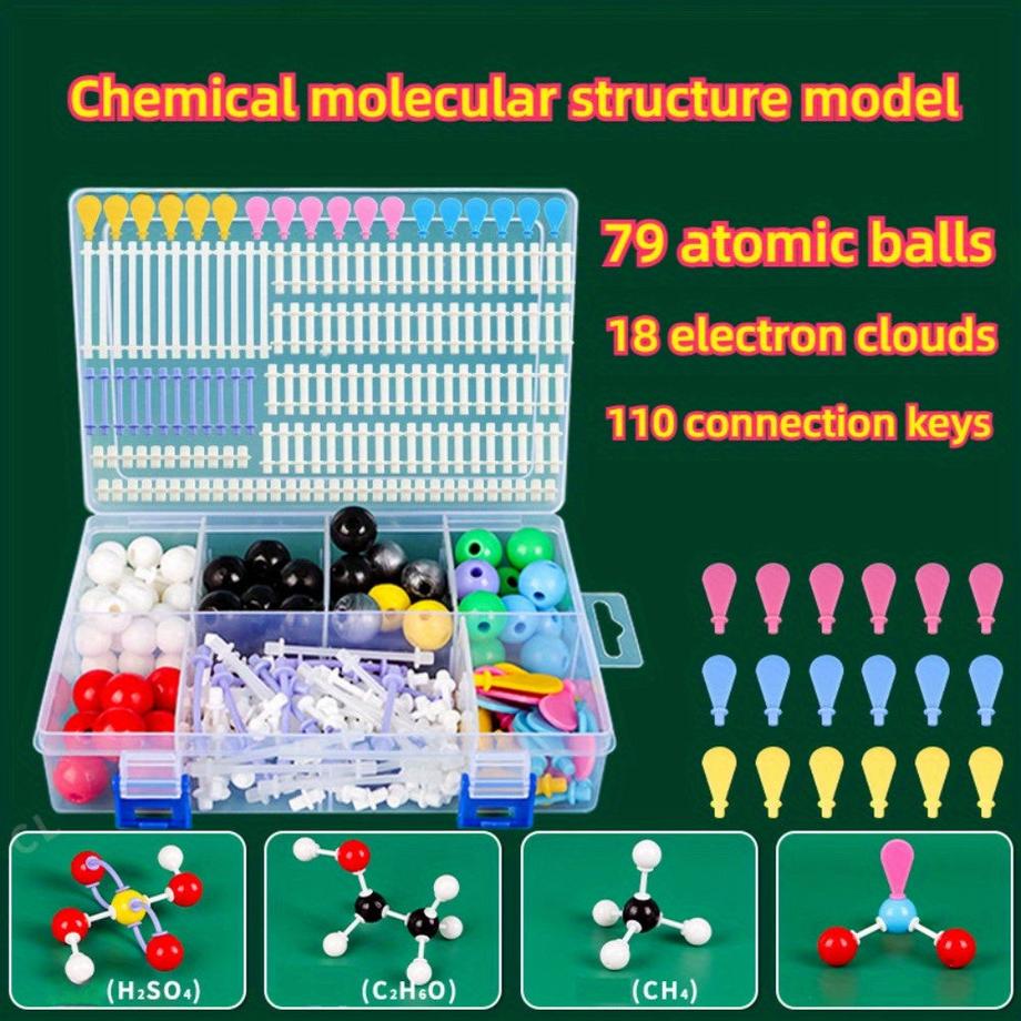 Kit de modélisation de la structure moléculaire chimique : Modèle à l'échelle de la boule et du bâton pour l'enseignement et l'apprentissage