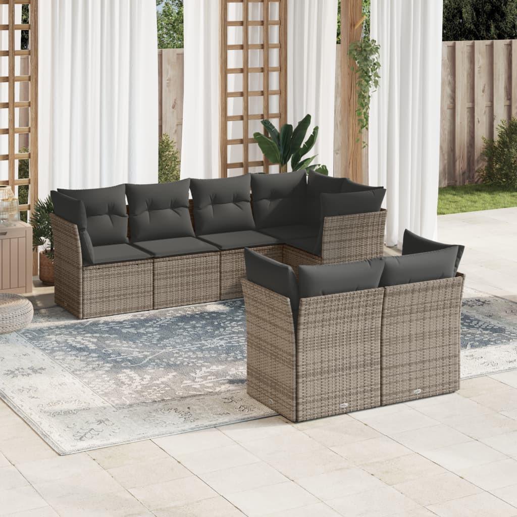 VidaXL set divano da giardino Polirattan  