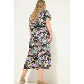 Studio Untold  Jupe-culotte à taille haute, jambe extra large et taille partiellement élastique. Imprimé tropical 