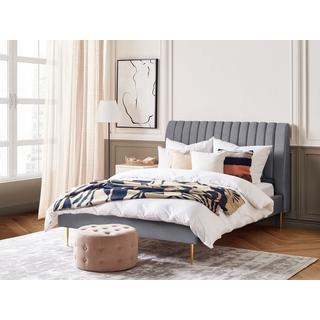 Beliani Bett mit Lattenrost aus Samtstoff Modern MARVILLE  