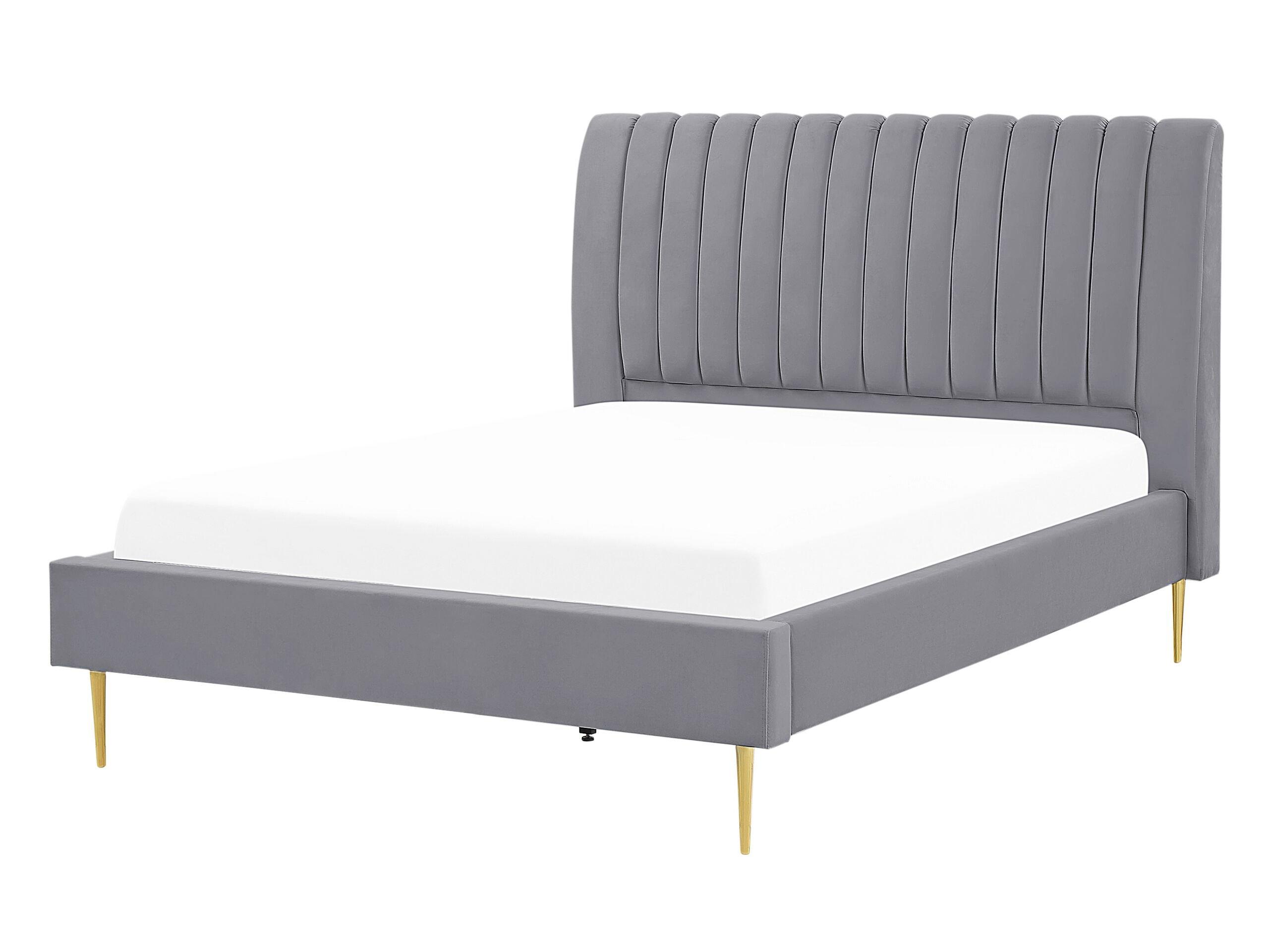 Beliani Bett mit Lattenrost aus Samtstoff Modern MARVILLE  