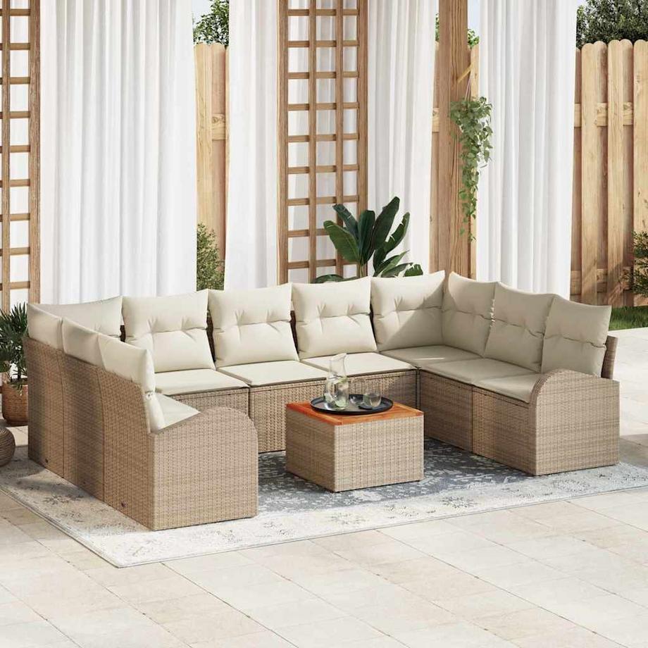 VidaXL Set Divano da Giardino Polyrattan  