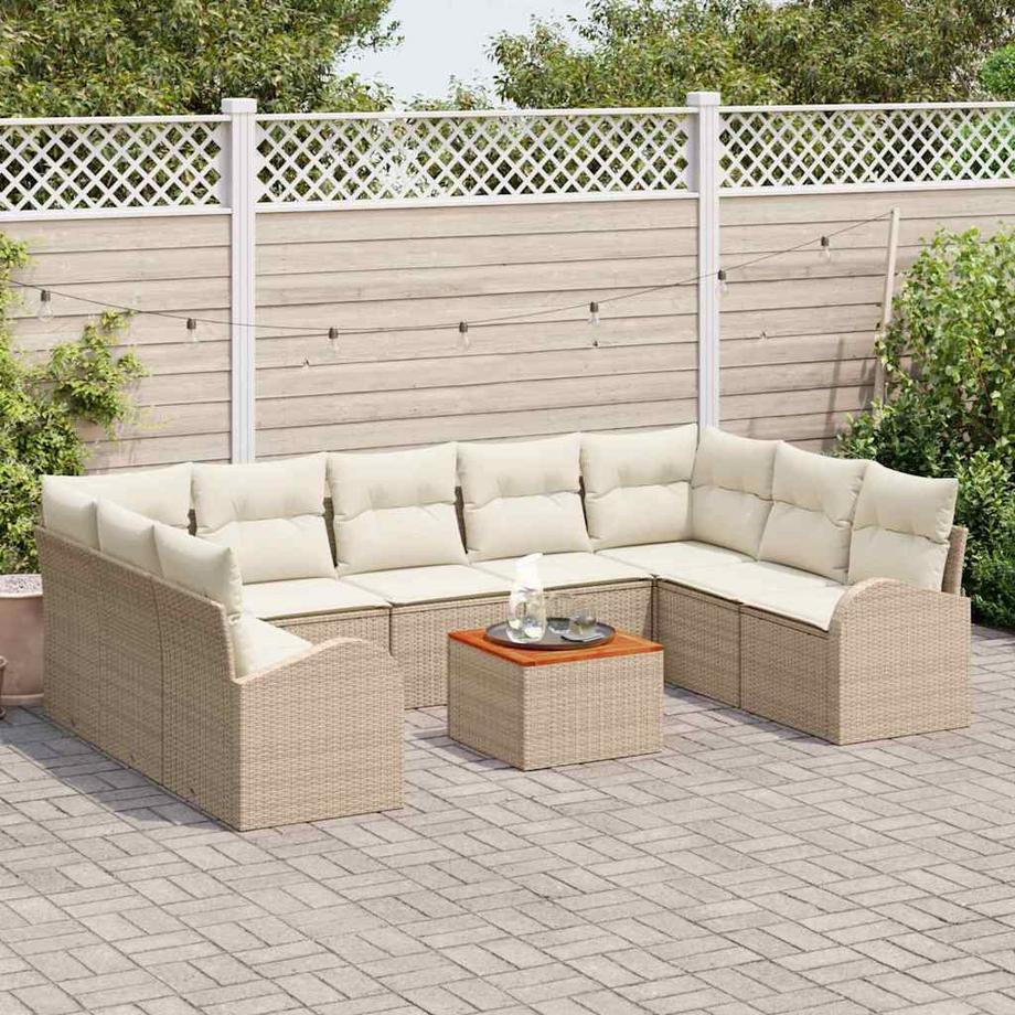 VidaXL Set Divano da Giardino Polyrattan  