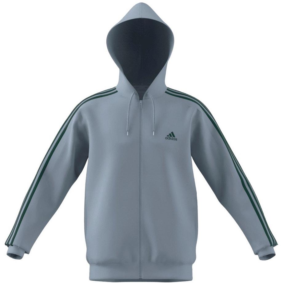 Full Zip Sweatshirt mit Kapuze aus Molton  Essentials 3-Stripes