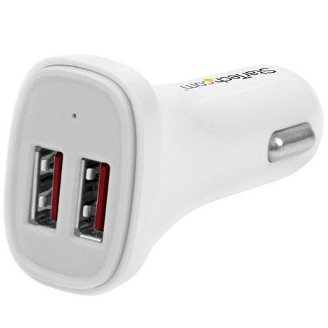 STARTECH.COM  USB2PCARWHS chargeur d'appareils mobiles Universel Blanc Allume-cigare Auto 