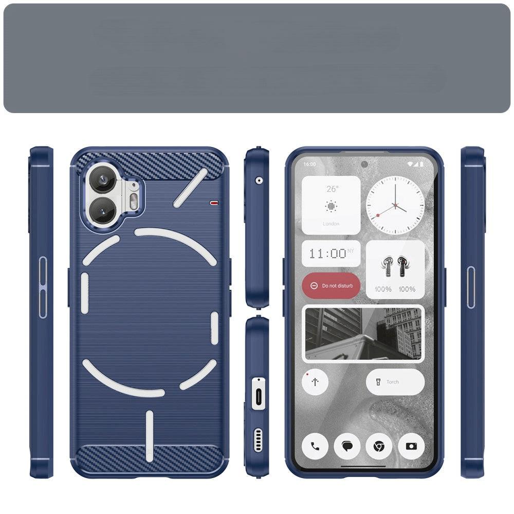 Cover-Discount  Nothing Phone (2) - Metall Carbon Look Hülle 