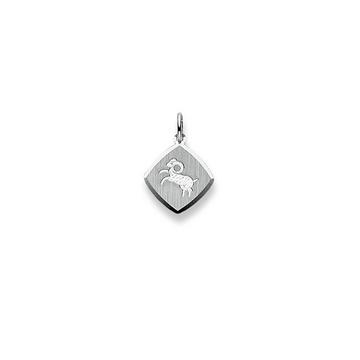 Anhänger Sternzeichen Widder Weissgold 750, 19x13mm