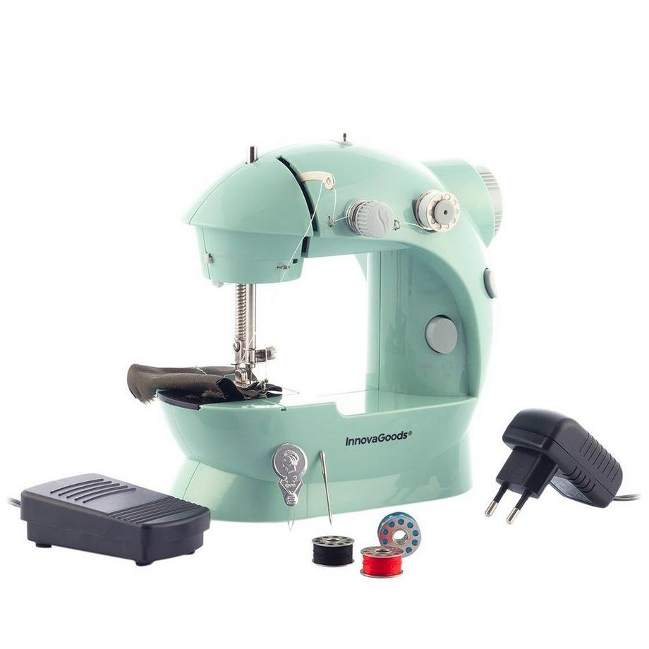 InnovaGoods  Mini-Nähmaschine, LED-Beleuchtung - Grün 