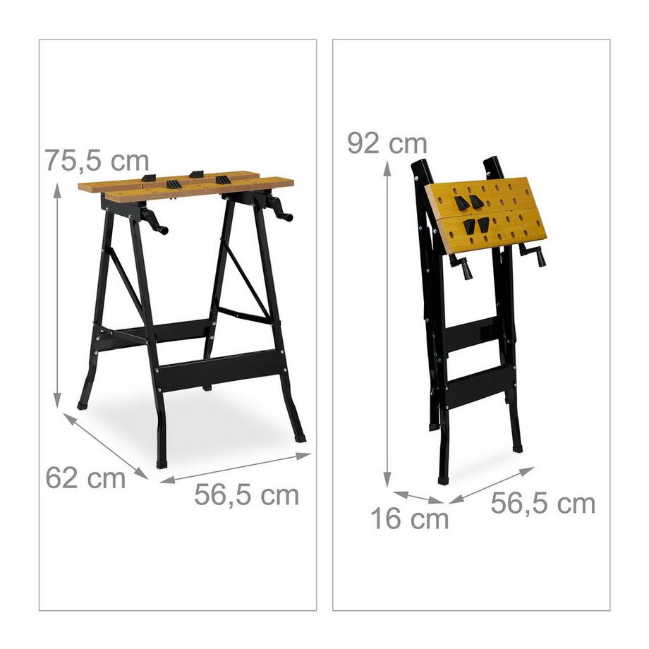 B2X Banco da lavoro pieghevole in acciaio  