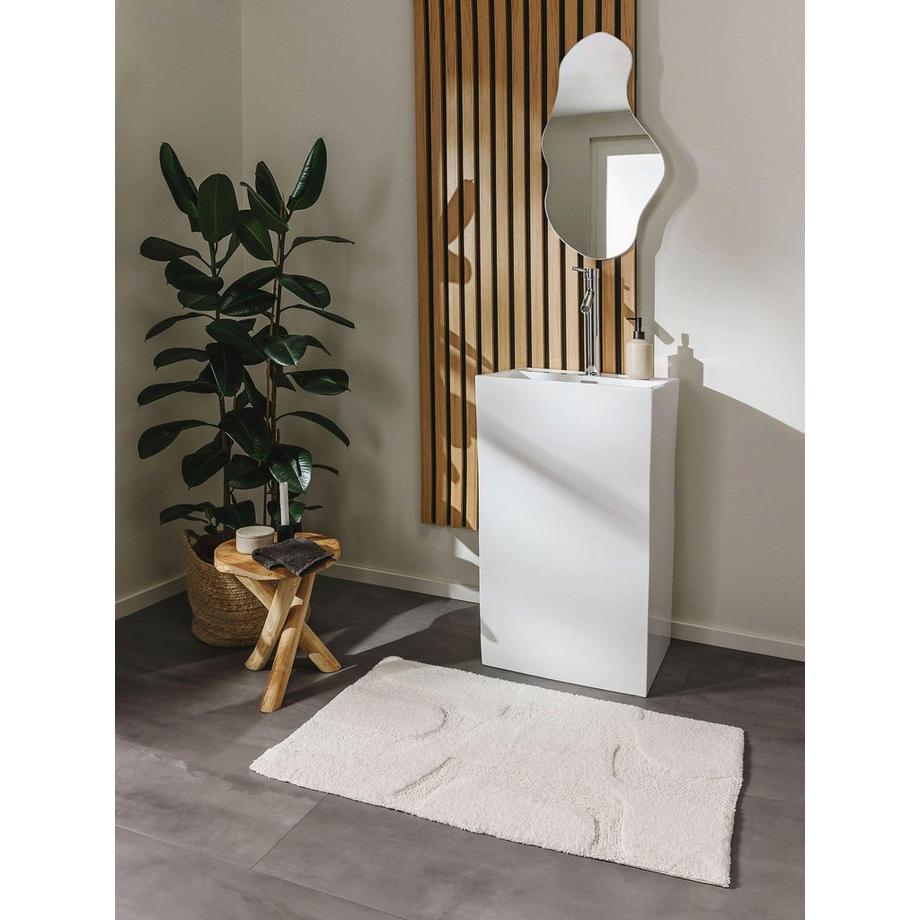 Benuta Tapis de Bain Nehir Blanc  