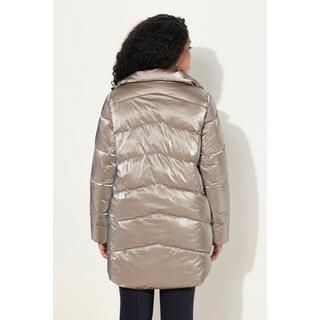 Ulla Popken Giacca Trapuntata Lunga Linea ad A Collo Alto  