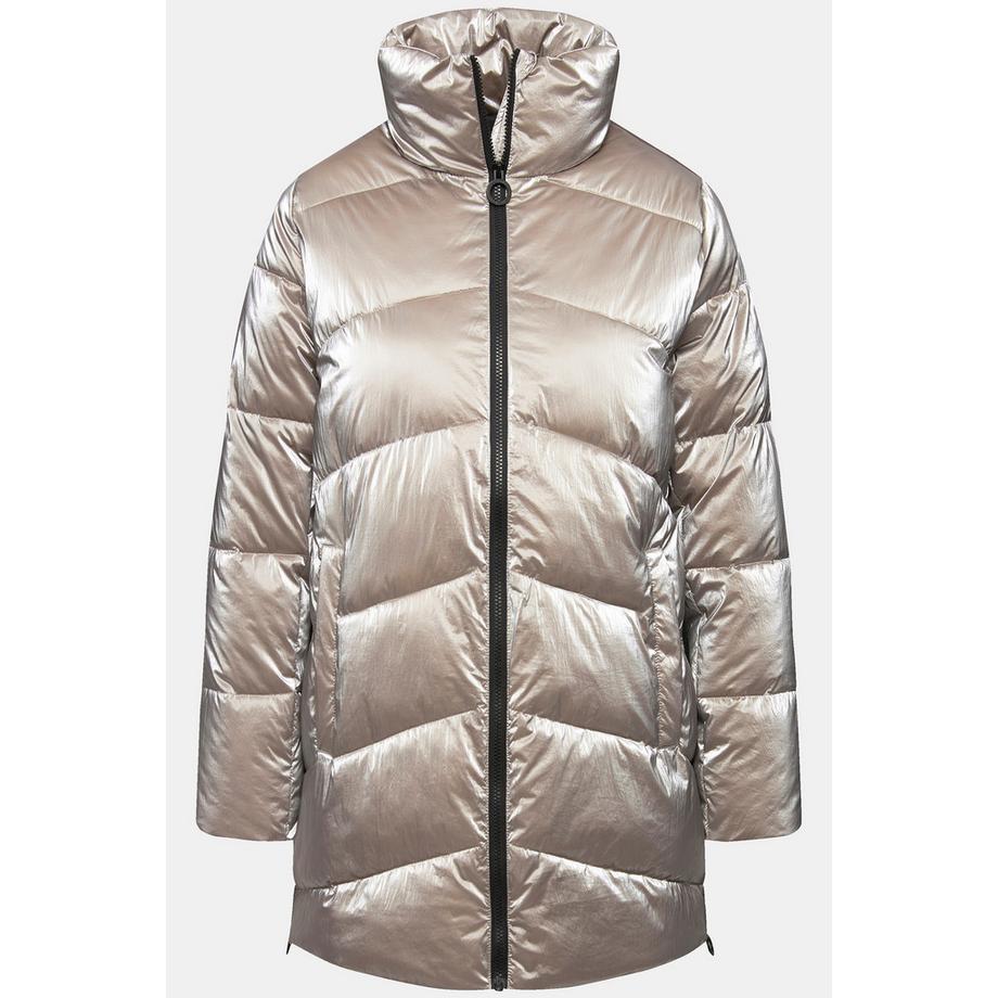 Ulla Popken Long Steppjacke A-Linie Stehkragen  