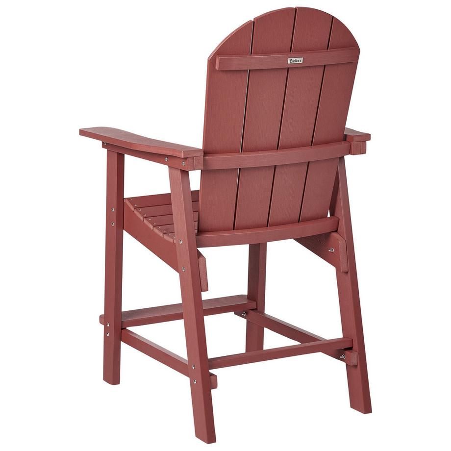 Beliani Sgabello da bar da giardino en Legno plastico  ADIRONDACK  