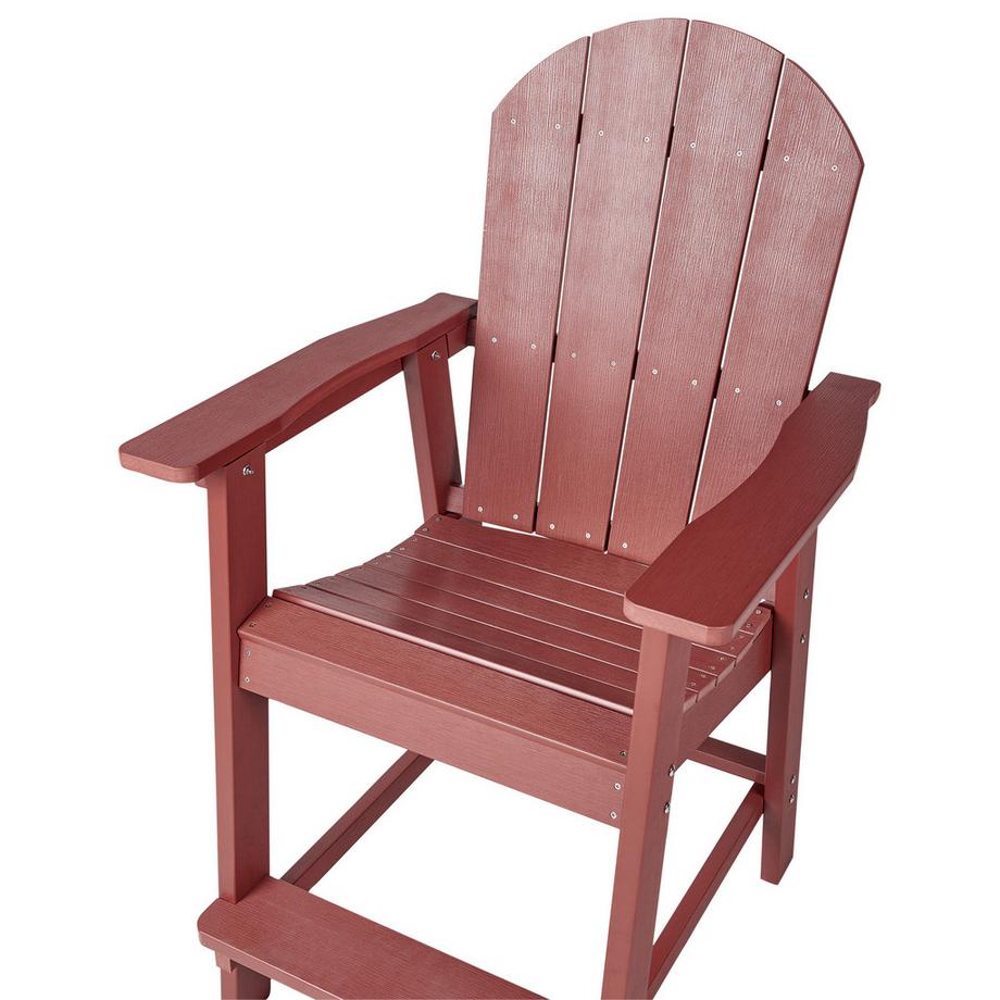 Beliani Sgabello da bar da giardino en Legno plastico  ADIRONDACK  
