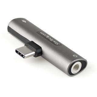 STARTECH  Adattatore USB C Jack audio - Caricatore USB-C e Adattatore cuffie /spinotto audio 3.5mm. Caricabatterie USB Type-C Power Delivery Pass-through da 60W - Per telefono/tablet/portatile USB-C 