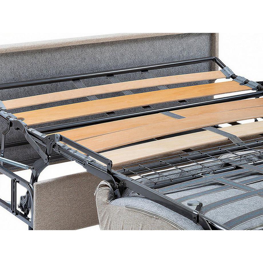 Vente-unique Ecksofa mit Matratze - Ecke wechselbar - Stoff - Beige - Liegefläche mit Lattenrost mit breiten Latten 160 cm - Matratze 22 cm - CALIFE  