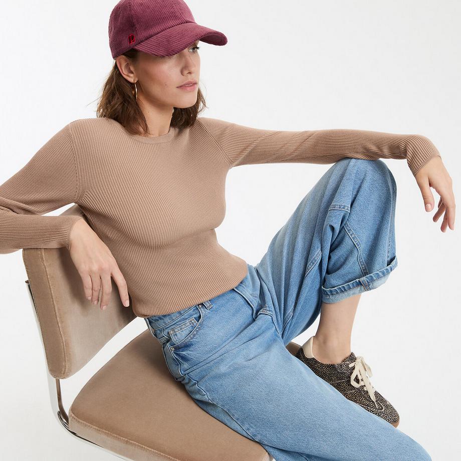 La Redoute Collections Feinstrick Rundhals Pullover  