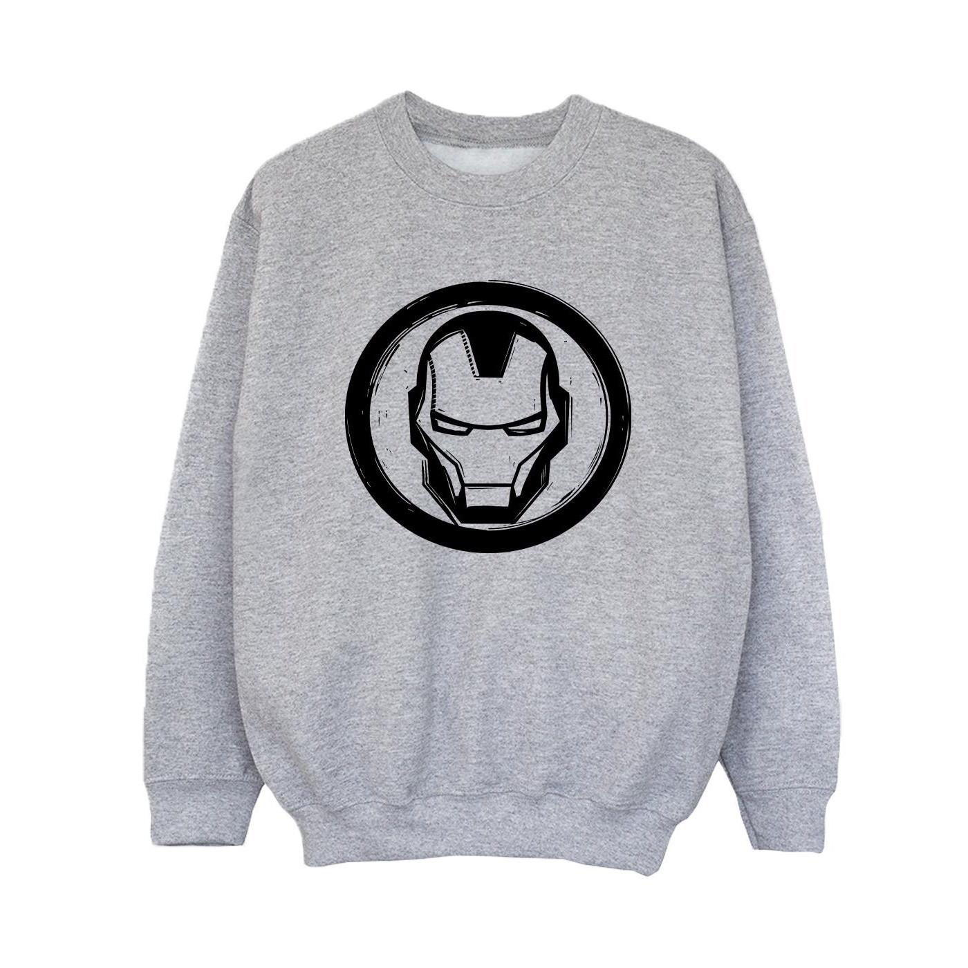 Image of Iron Man Chest Logo Sweatshirt Jungen Grau 140/146