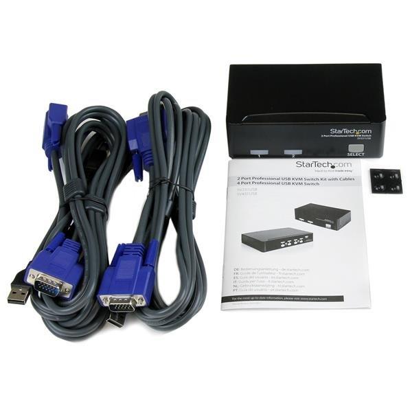 STARTECH.COM  Commutateur KVM 2 Ports VGA USB - Switch KVM - 1920x1440 