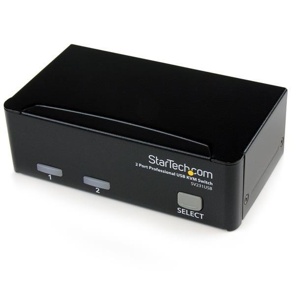 Image of StarTech.com 2 Port VGA USB KVM Switch - VGA KVM Umschalter inkl. Kabel