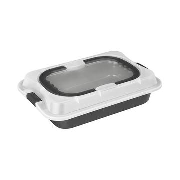 länglicher Bräter mit Deckel Anthracite Collection